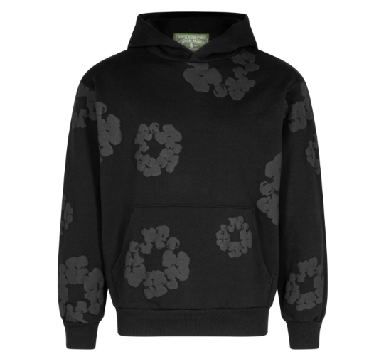 Sweat fleurs noir
