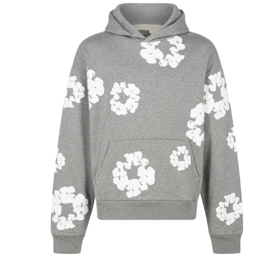 Sweat fleurs gris
