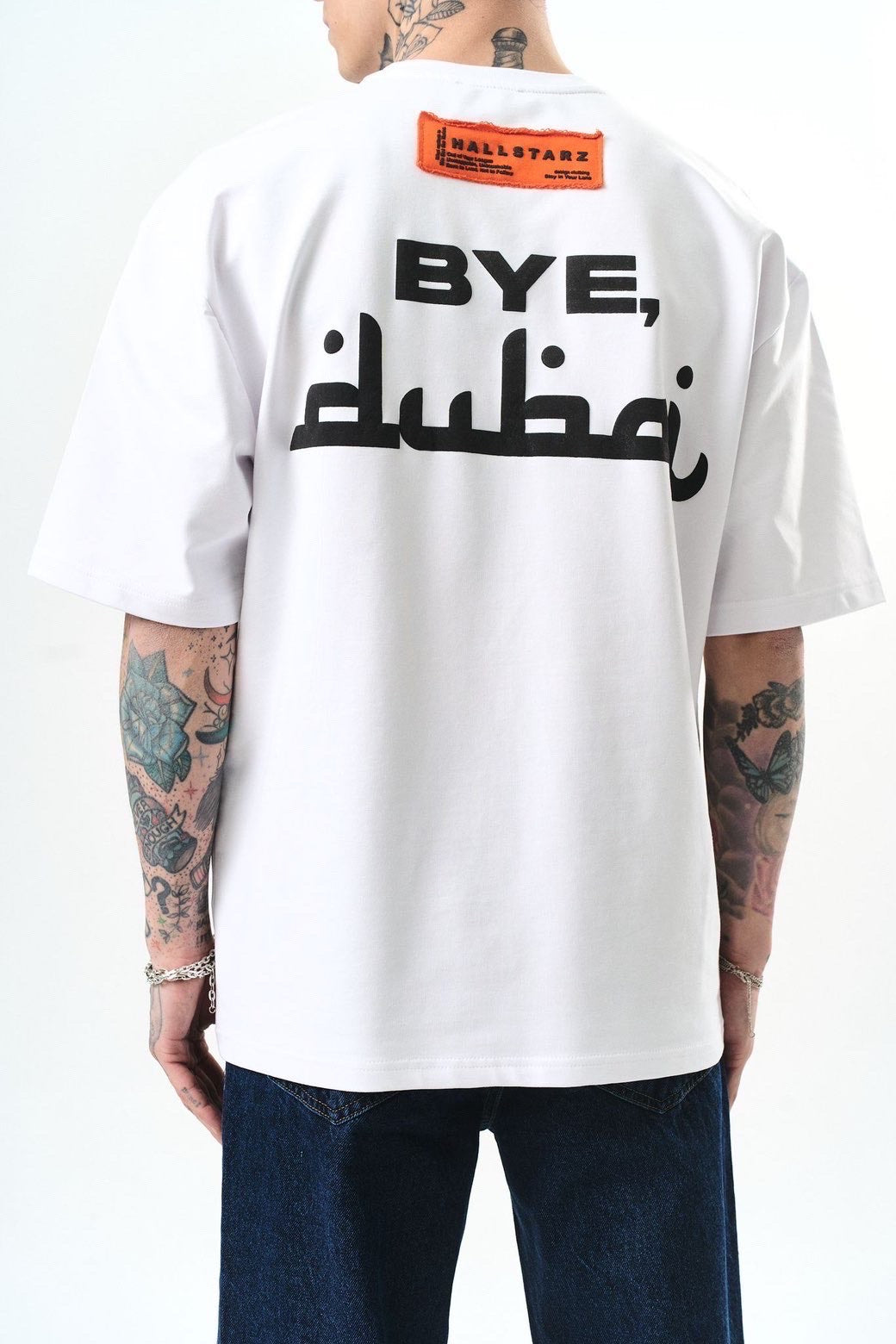 T-shirt Bye Dubai blanc